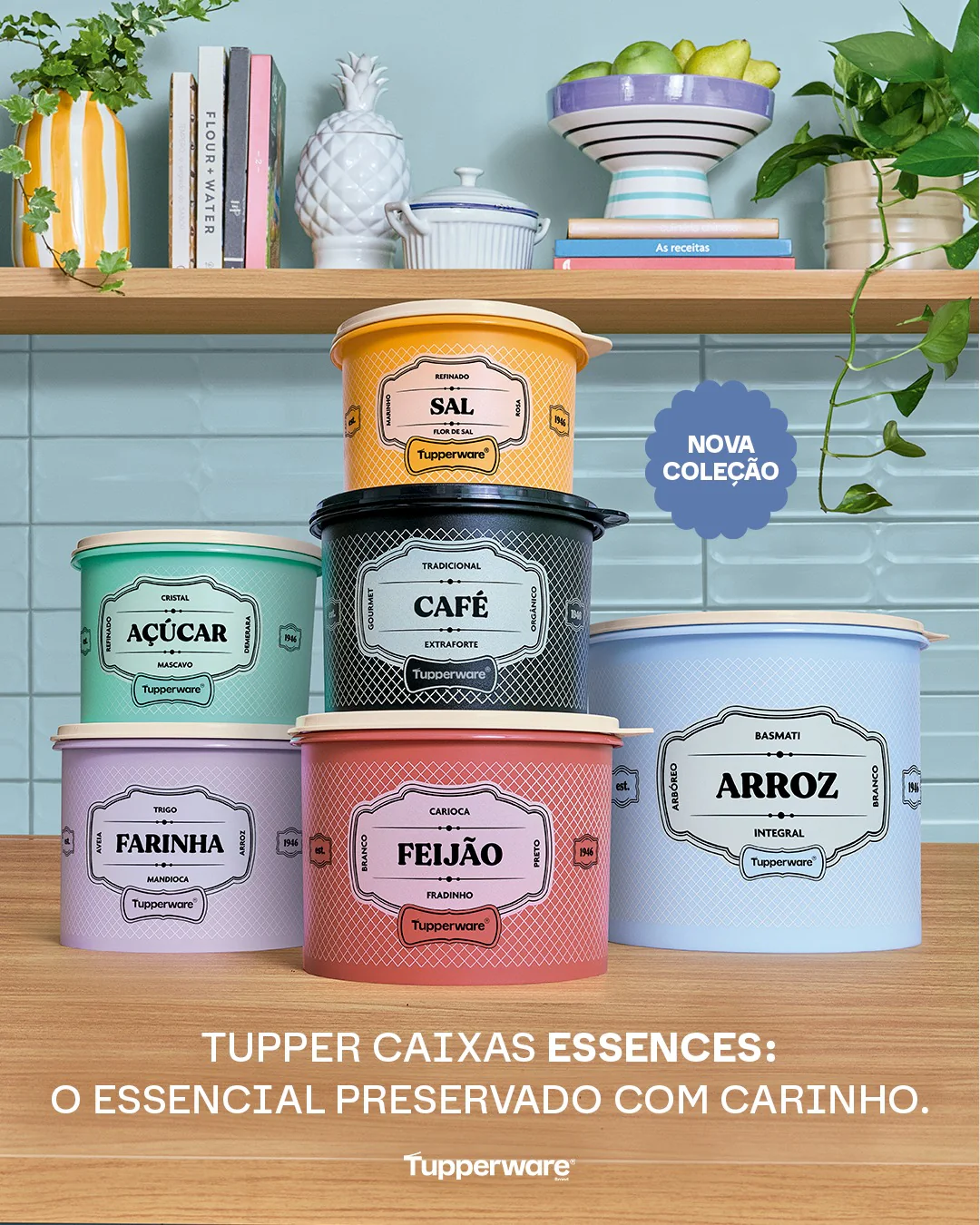 Kit Tupperware Essences 6 Peças